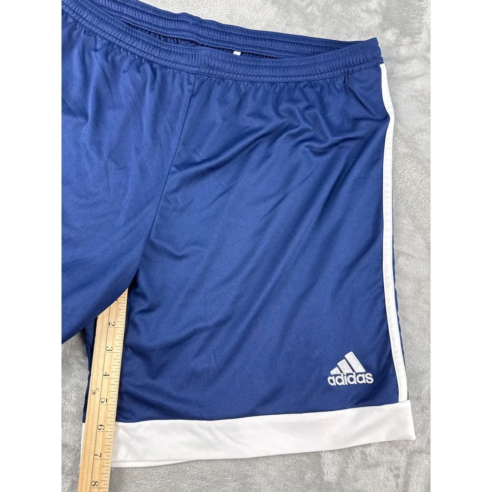 Adidas Shorts Mens XL Climacool Training Navy Blue White Striped EUC